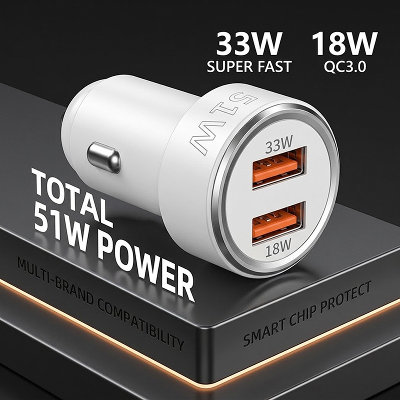 Fast Ev Charger - Cargador de Coche Dual USB 51W