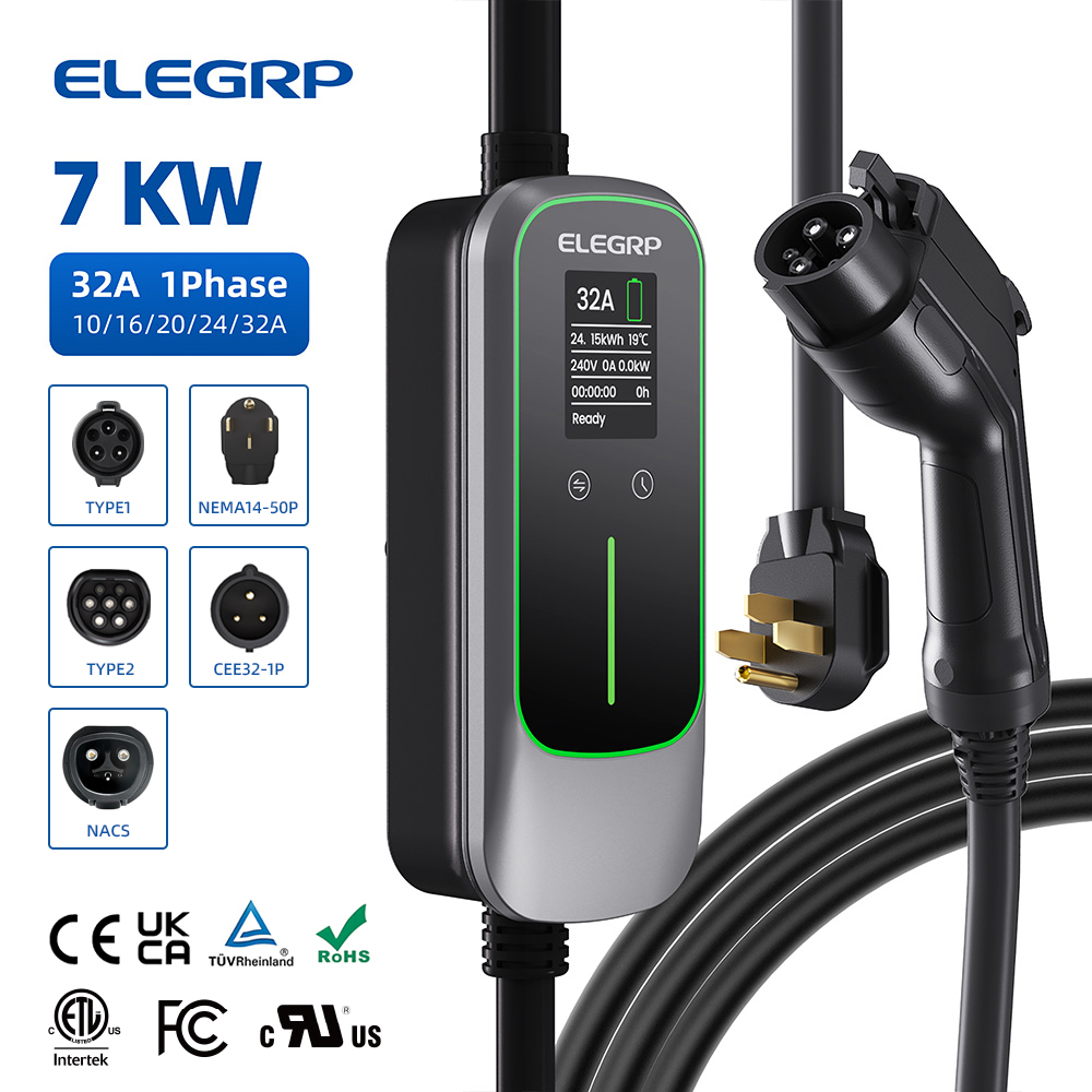 ELEGRP Cargador portátil para  - Home Ev Charger reseña y precio